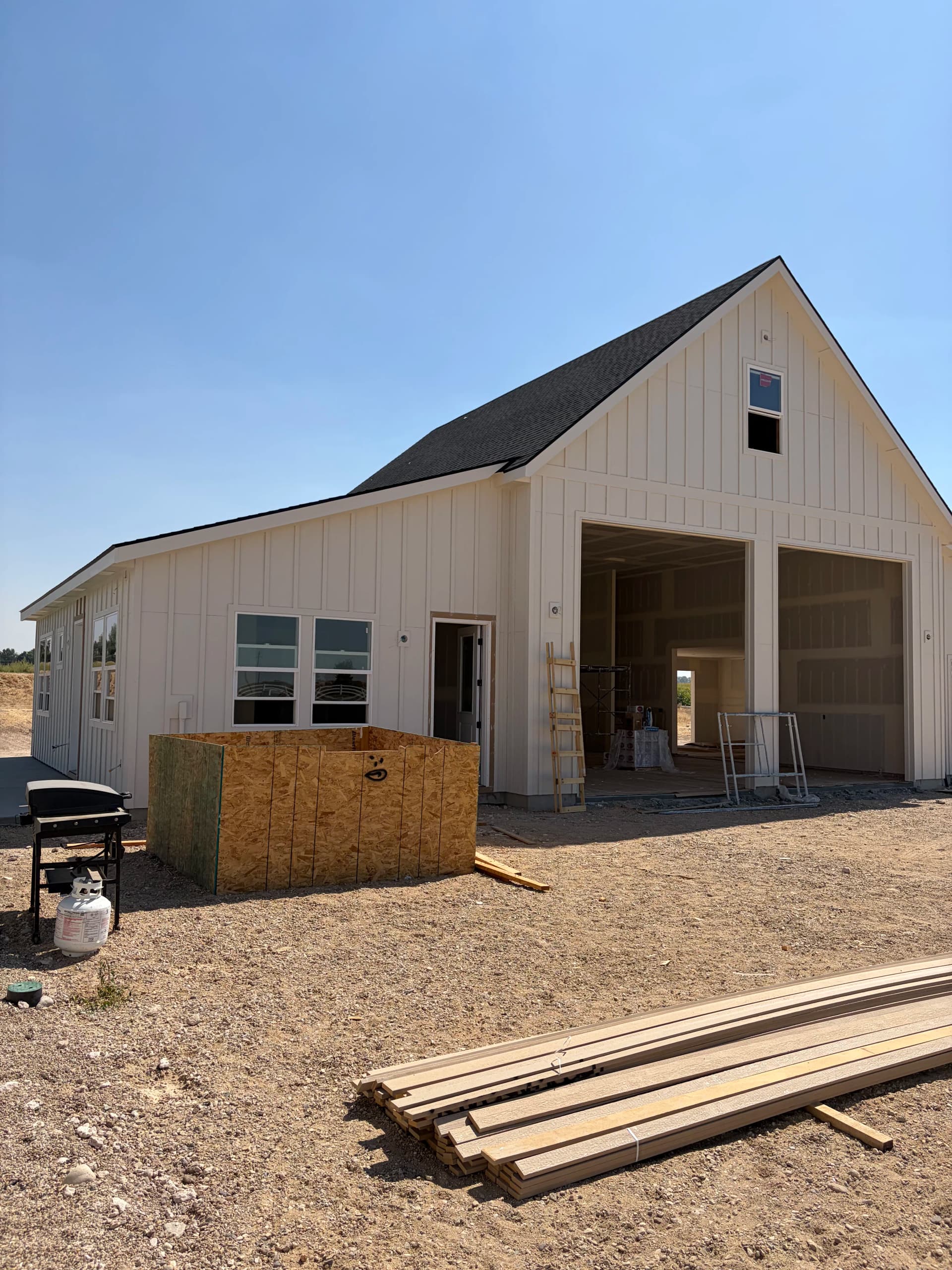 Gallery photos for Shop ADU Build in Nampa Gets Metal Siding and Architectural Shingle Roof: Image #1